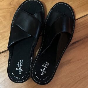 Collection B Elegant Black Sandals Sz 8